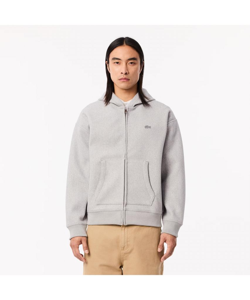 Lacoste Men'S Flannel Zip-Up Hoodie Sh4106-54N Cca