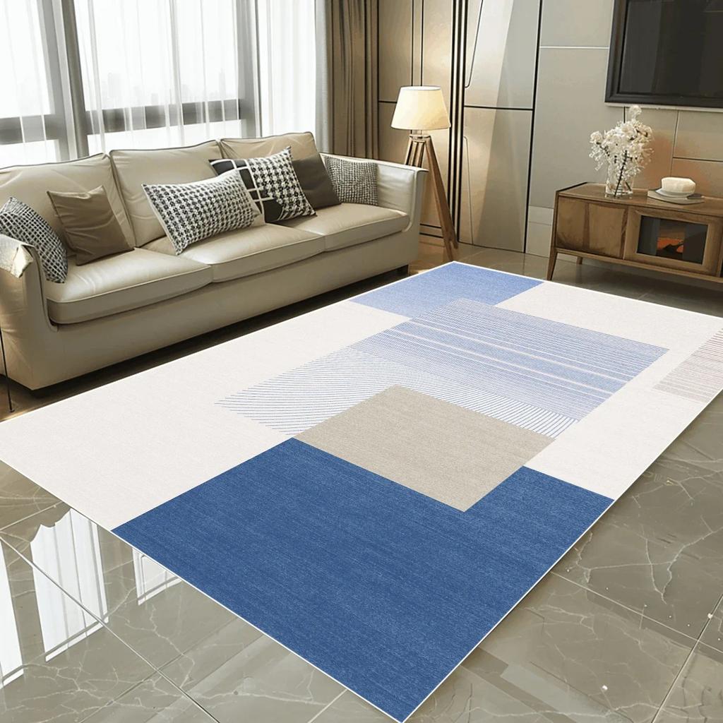 Tappeti Geometrici Stile Nordico per Soggiorno 200x300cm Tappeti per Stanze Grandi Lavabili in Macchina Antiscivolo Tappetino Tatami Europeo
