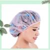 1PC Reusable PE Shower Cap - Adjustable Printed Design with Elastic Band for Spa Salon & Kitchen Oil Fume Protection Shower Cap