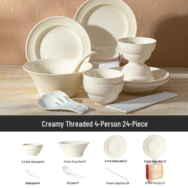 Cream Style Ceramic Dinnerware Set