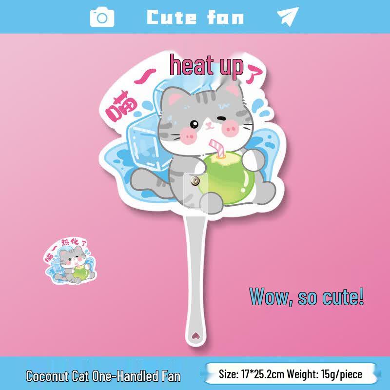 Mini Cartoon Hand Fans 10-Pack
