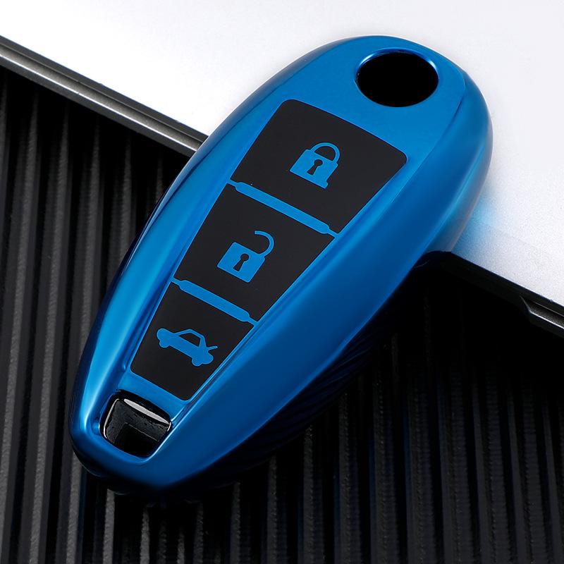 TPU Car Smart Key Cover Case Bag For Suzuki Baleno Ertiga Ciaz Ignis Kizashi Swift SX4 S-cross Vitars Protector Keychain