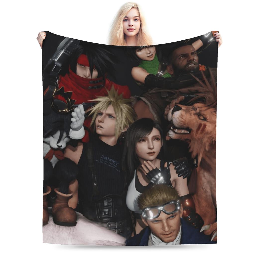 F-Final Fantasys  Warm Soft Blanket  Children Plush Throw Blanket Street Trend Couch Chair Flannel Bedspread Sofa Bed Cover