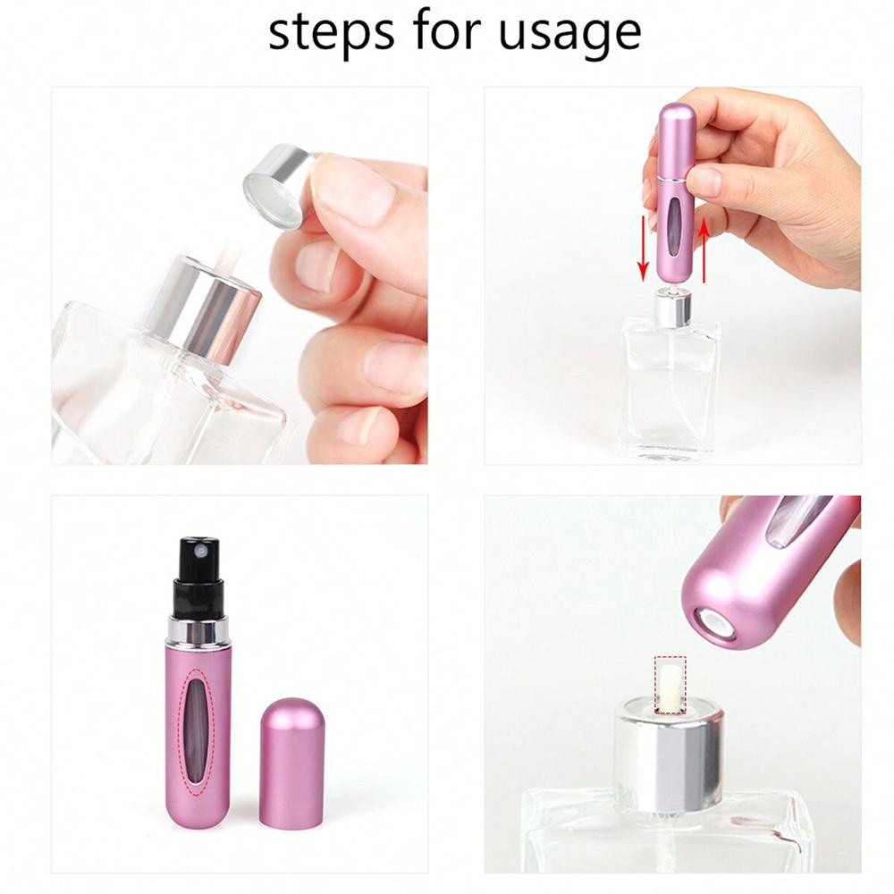 1PC 1ml Bottom Self-Pumping Perfume Sample Bottle Travel Portable Refillable Empty Bottle 1ml Cosmetic Spray Bottle Dispenser