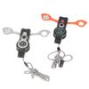 7 In1 Outdoor Survival Whistle Keychain Compass Magnifier Led Light Thermometer