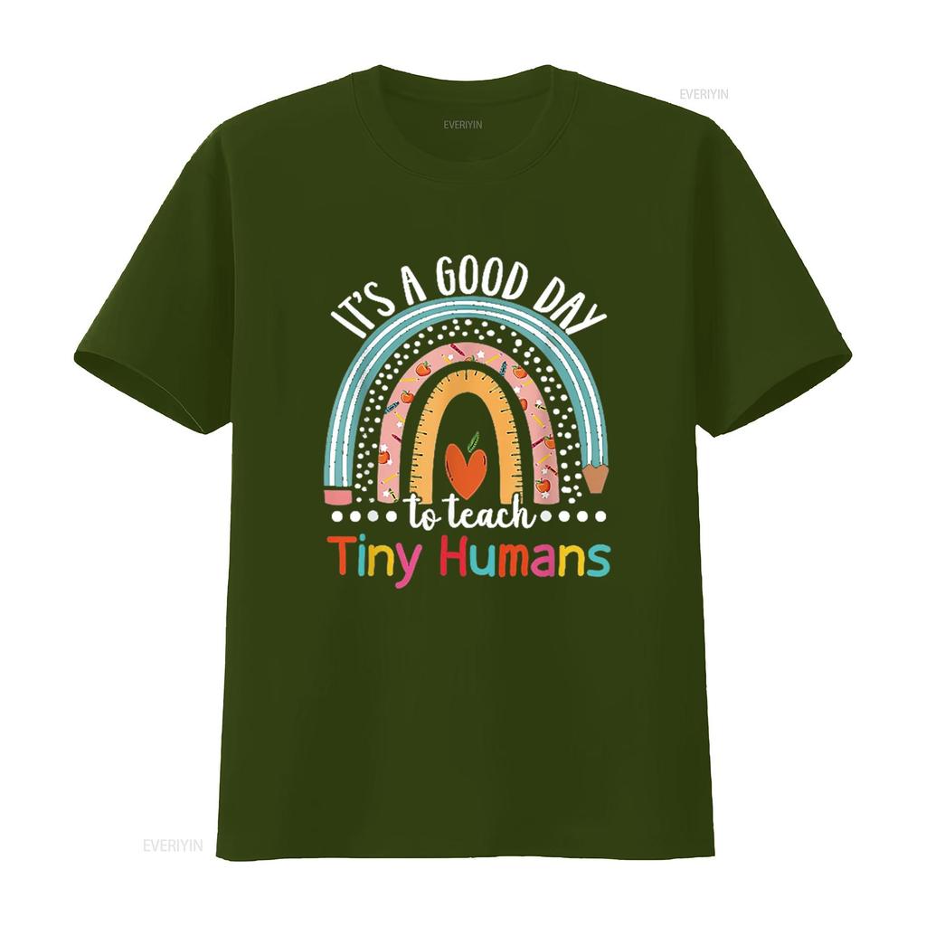 It s A Good Day To Teach Tiny Humans Funny Teacher Teaching T Shirt Black Large vintage Washed homme Breathable Stretched