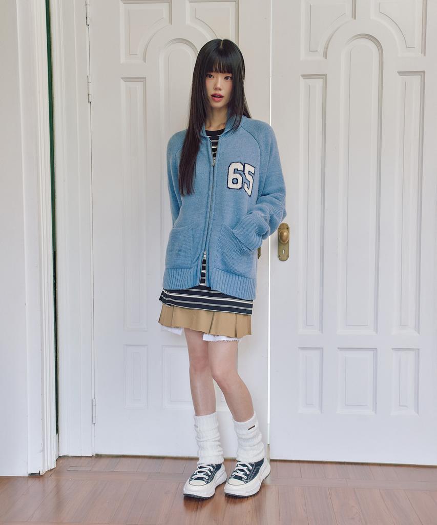 LMR Schanyon'S Wool Cowichan Knit Zip-Up Blue