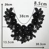 Black And White I Embroidery Polyester Beads Hollow Diy Sewing Lace Decoration Matching Clothing Accessories Clothing