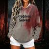 Women's Fashion Hooded Long Sleeve Sweatshirt for Casual Wear