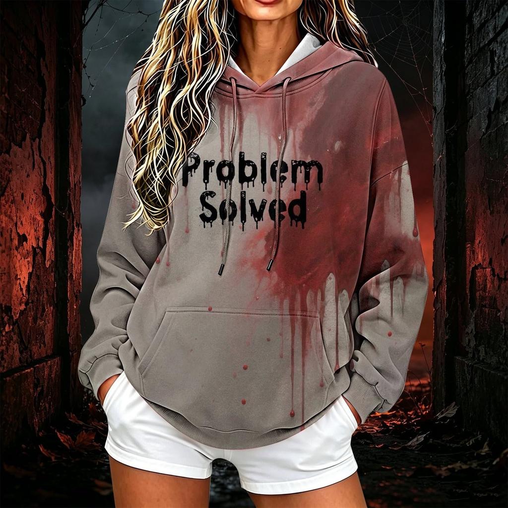 Women's Fashion Hooded Long Sleeve Sweatshirt for Casual Wear
