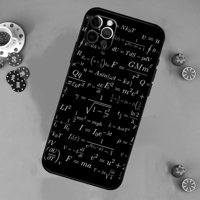 Physics Science Maths Formula Phone Case For iPhone 13 16 15 11 12 14 Pro Max 13 12 mini XR 15 16 Plus 16e Cover Funda