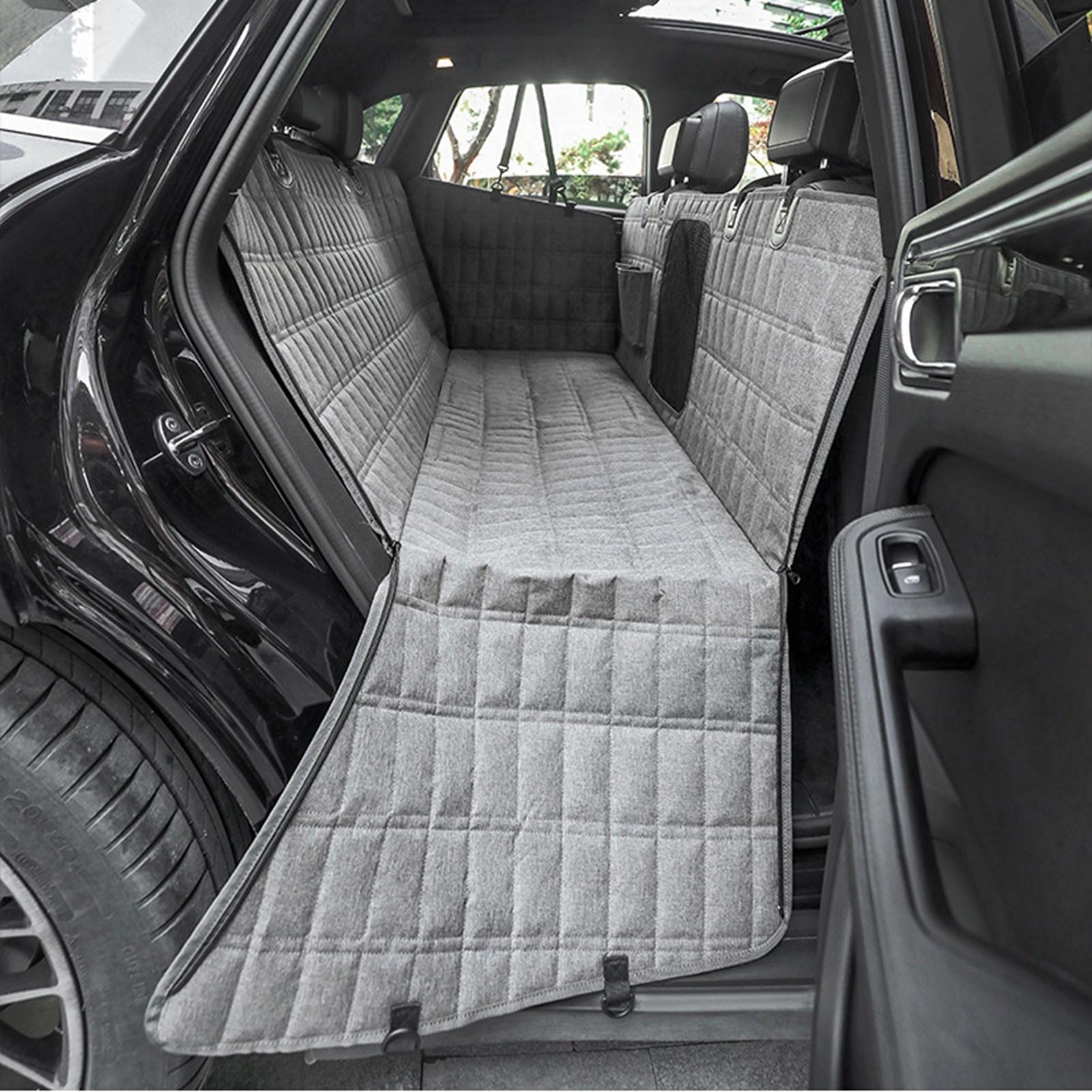 

Чехол на заднее сиденье автомобиля для собаки Водонепроницаемая ткань Оксфорд Дышащая сетчатая конструкция Чехол для автомобиля для домашних животных для собак кошек Серый серый