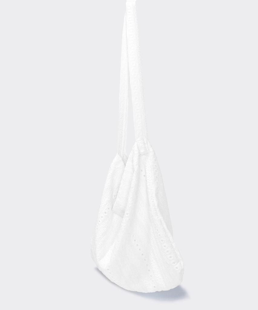 Aox Lace Shoulder Bag White