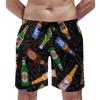 Beer Pattern Beach Shorts For Men Hawaiian Summer Holiday Casual Shorts Street 3d Printed Beer Festival Surfing Board Shorts
