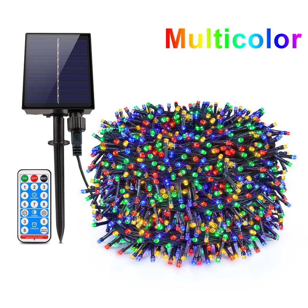 Durable Solar Power Outdoor LED String Light Waterproof Fairy Light Strip Solar Garland For Patio Wedding Christmas Garden Decor