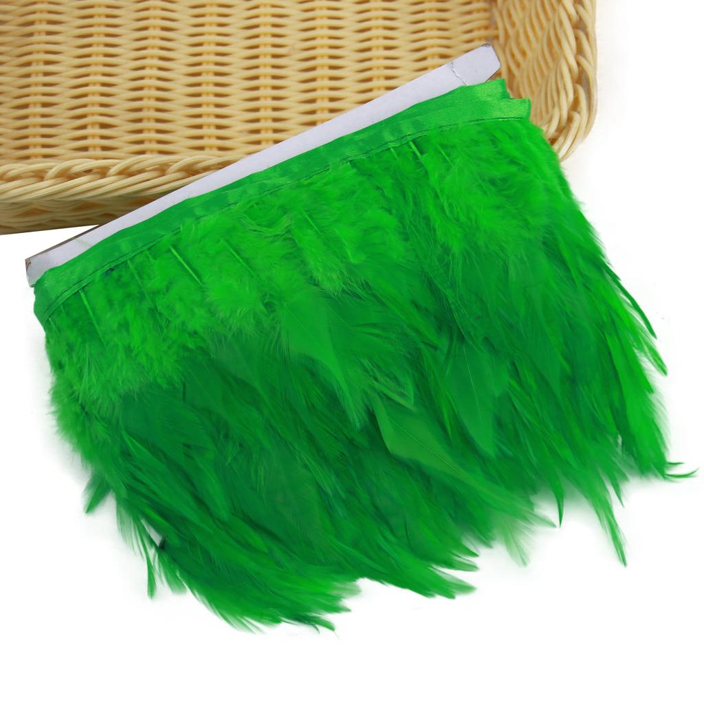Feather1/5/10 Meter Rooster Chicken Feather Trims 4-6 Inch Natural Feathers for DIY Crafts Costume Clothing Hat Mask Making