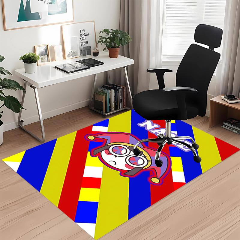 Custom Name The Amazing Digital Circus Printed Carpet, for Office Chair Living Room Bedroom Kitchen Room Decor Gifts.