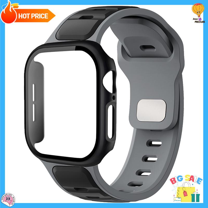 Screen PC Cover +Silicone Sport Strap For Apple Watch Series 11 10 9 8 7 6 5 4 SE 3 Soft For Iwatch 46mm 42mm 45 44 41 40 38mm