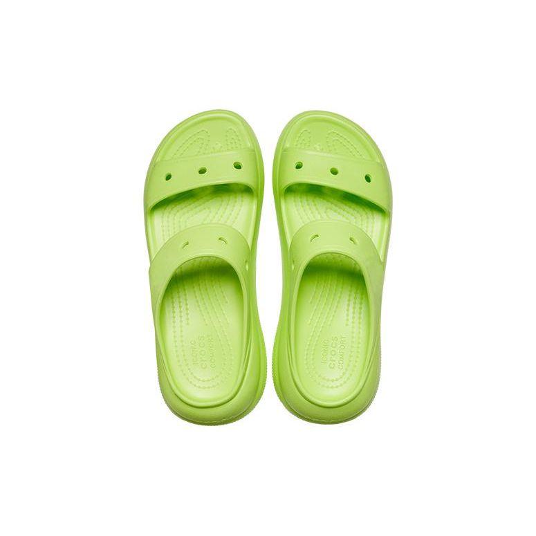 Crocs Classic Puff Outdoor Sports Sandals Women Sandals Lemon-Green 207670-3UH