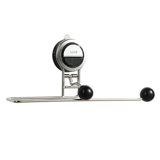 

Kitchen Paper Towel Storage Rack with Suction Cup And Automatic Spring Push Rod Paper Roll Holder for Cabinet чёрный