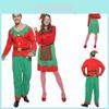 Christmas Elf Cosplay Costume Couple Outfits High Quality Polyester S/m/l