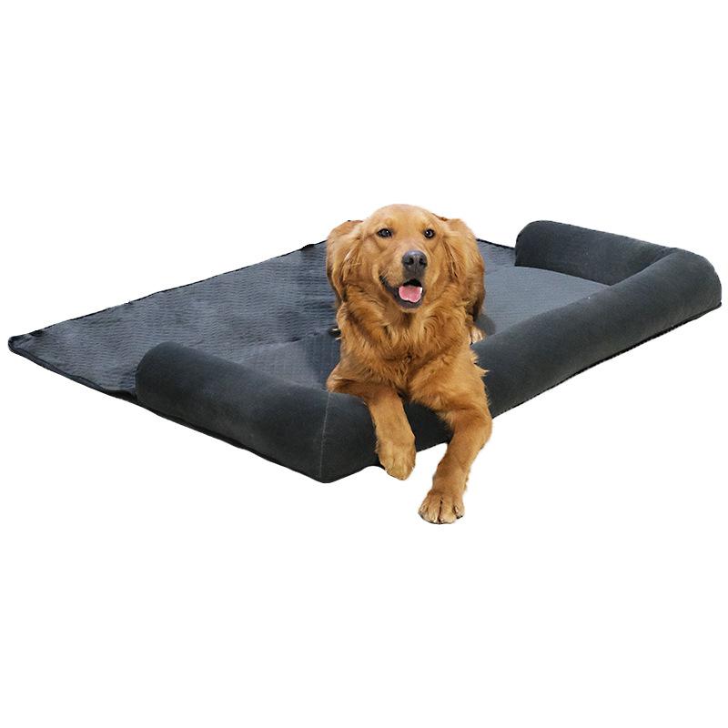 

Car Nest Pet Travel Three Rows of Seats Back Seat Car Cushion Back Row Anti-dirty Mat Waterproof Golden Hair Sitting Car Kennel Dog Kennel size: 75-45-45 cm