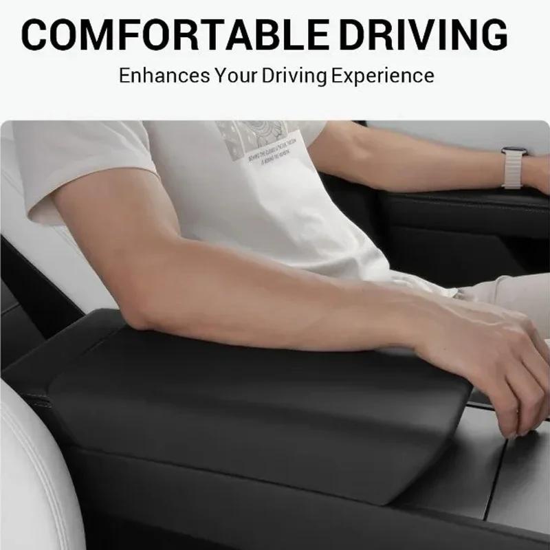For Tesla Model 3/Y 2019-2025 Car Central Armrest Box Pad For Tesla Model 3 Highland 2025 TPE Center Console Arm Rest Lid Cover