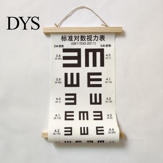 Eye Chart Multipurpose Waterproof Standardized Clear Printing Accurate Reading Vision Exam Test Thicken Adults Kids Wall Visual Acuity Canvas Painting