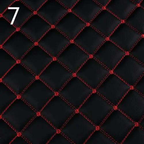 Thick Quilted Faux Leather Fabric Embroidery Upholstery Fabric Car Roof Bedside Leather Door Sponge Trim Decoration