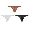 Men's Thong Sexy Low Rise G-String Bikini Briefs Ultra-thin T-back Underwear U Pouch Support Underpants