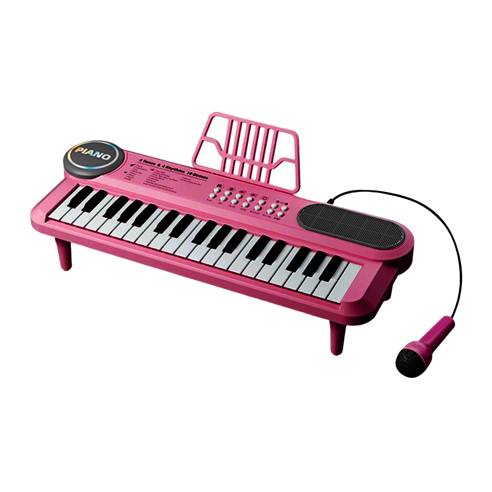 Early Learning Kids Piano Keyboard 37 Key Electric Digital Musical Instrument for Child Piano Practice at Home розы красного