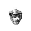 [Rockyu] Ring Men's Free Size Skull Ring Stainless Compatible with Metal Allergies Skull Ring Skull Skeleton Unisex Birthday Present