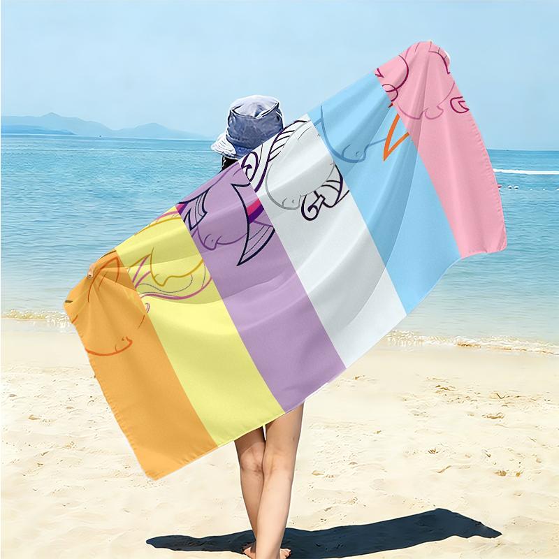 1Pc Little Pony Friendship Beach Towel Microfiber Beach Towel Thin Absorbent For Beach Swimming Yoga Bath Sports 0917126