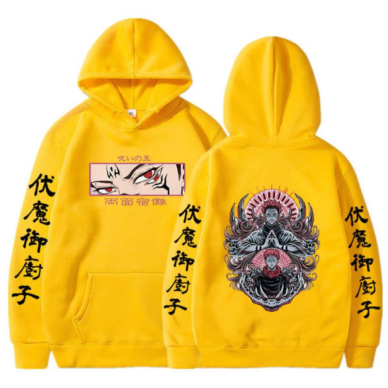 Anime Jujutsu Kaisen Satoru Gojo Graphic Hoodies Vintage Oversized Hooded Hip Hop Long Sleeves Hoodie Men Women Clothes