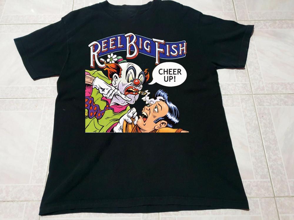 Новая футболка Reel Big Fish Band Cheer Up Хлопок Черный Все Размеры UR784 Унисекс Футболка XXXXL