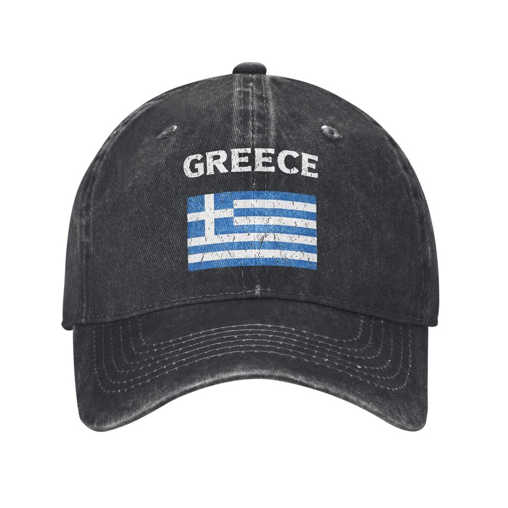 Washed Baseball Cap Greek Flag Greece Hellas HellenicSummer Trucker Hat UnisexTeens Trendy Running Hippie Sun Baseball Caps
