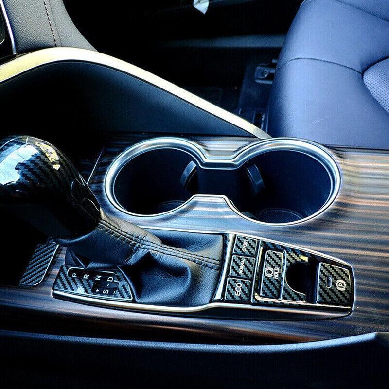 For Toyota Camry 2018-2023 Carbon Fiber Console Shift Panel Button Cover Trim