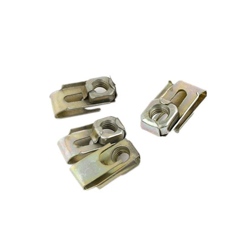 20X Metal M6 Spring U-Type Clips Rivets Fastener Speed Nuts For Car Panel Fender