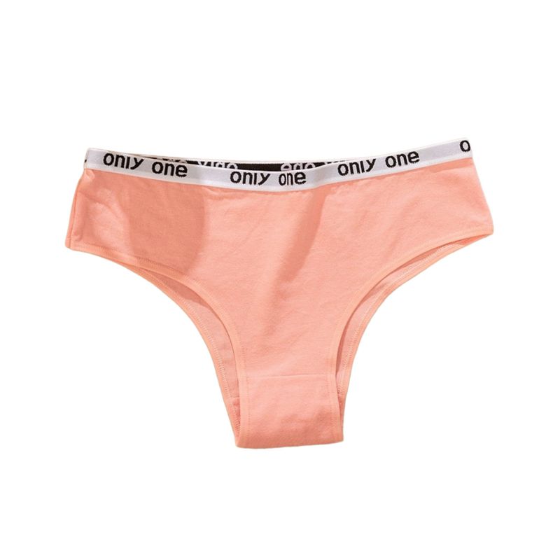 

Women Solid Color Mid Waist Briefs Breathable Underwear XL