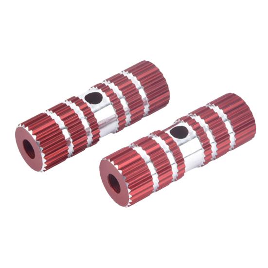 1 Pair Anti-slip Groove Strong Load-bearing High Hardness Bike Rear Pedals Aluminum Foot Rest Pegs Bike Accessories