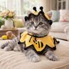 Cat Headgear Elastic Pet Knitted Hat Comfortable Warm Dog Scarfs Bee Shaped Pet Costumes Pet Accessories