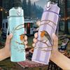 1PC Wreath Robin Bird Print 750ml Color Plastic Sports Water Bottle Leakproof Flip Straw Lid Suitable for Sports Office Home Use