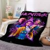 1pc Huntrix Team Flannel Throw Blanket - HD Printed Lightweight Soft Warm All-Season Blanket for Sofa, Bed,