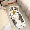 Irregular Cartoon Cat Carpet Faux Cashmere Bedside Rug Bedroom Area Rugs  for Sofa Coffee Table