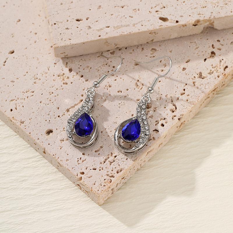 Bunte Zirkon-Ohrringe, Persönlichkeit, bunte Strass-Ohrringe, Quasten, lange Ohrringe, Damen