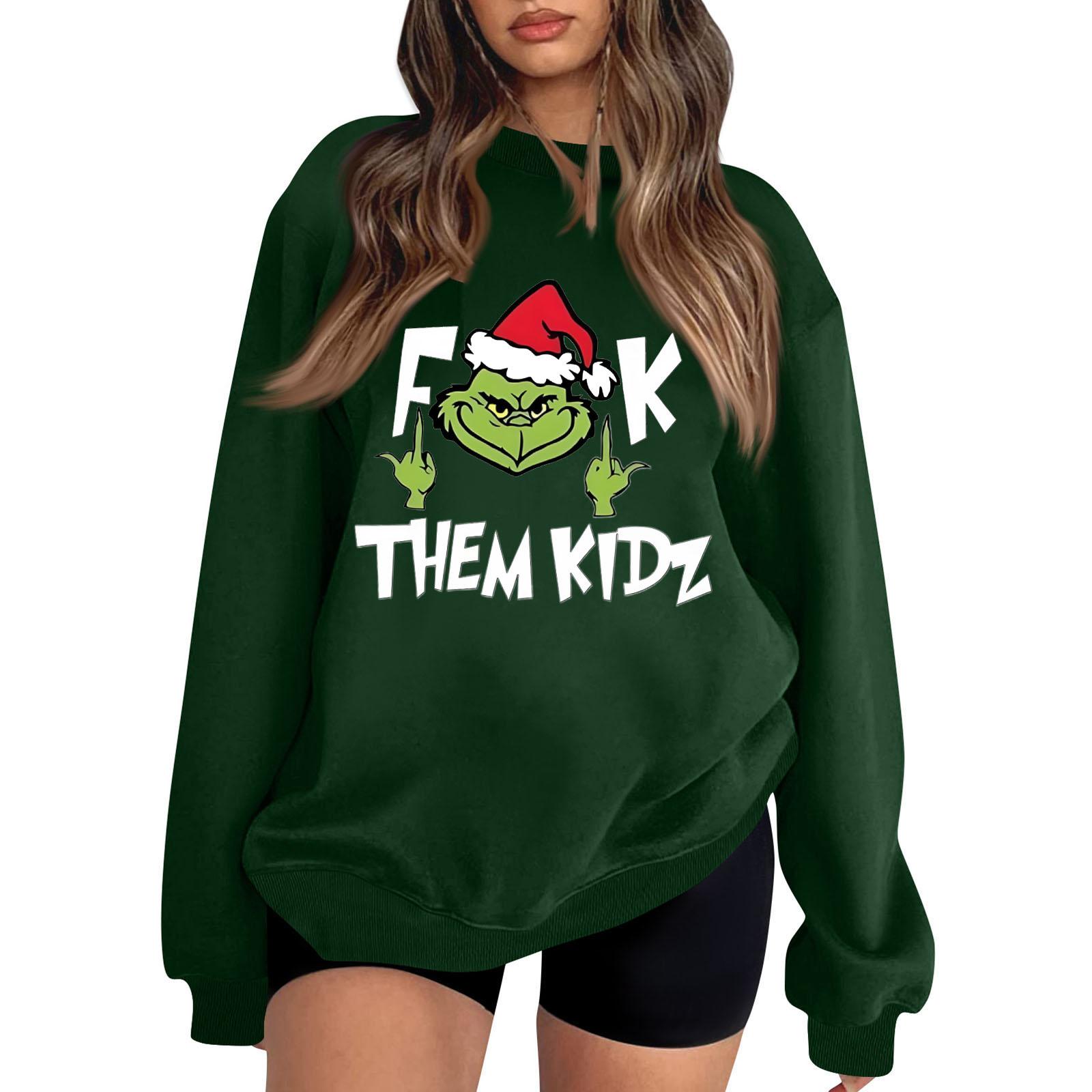 

Women s Fashion Casual Print Casual Long Sleeve Round Neck Sweatshirt Top S
