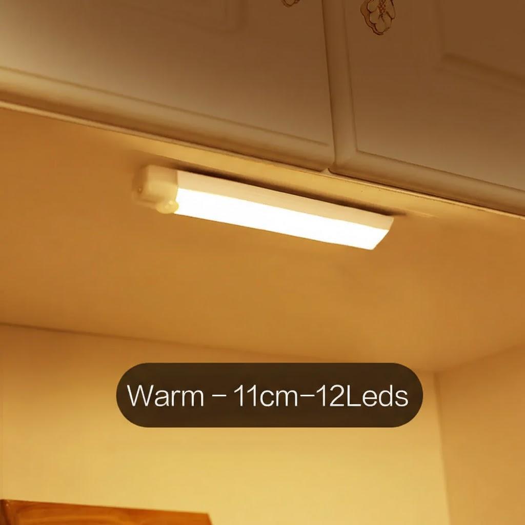 

Ultra Thin Motion Sensor Night Lights 12/26/40/54 LED Rechargeable for Cabinet Kitchen Wardrobe Closet Cupboard