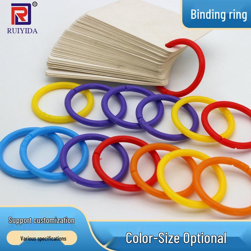 

Multifunctional Open Binding Flashcard Buckle Ring - Loose-Leaf Storage 28mm Blue - 20 pieces