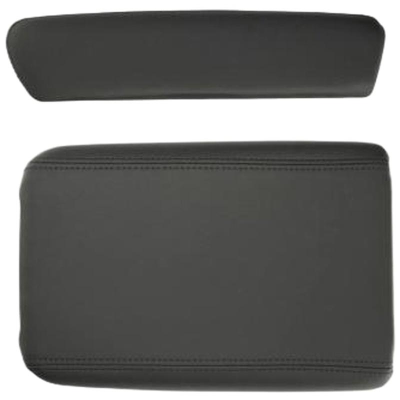 Armrest Cover Black Center Console Lid Plastic And Leather Direct Replacement Fit Single-piece Armrest Replacement