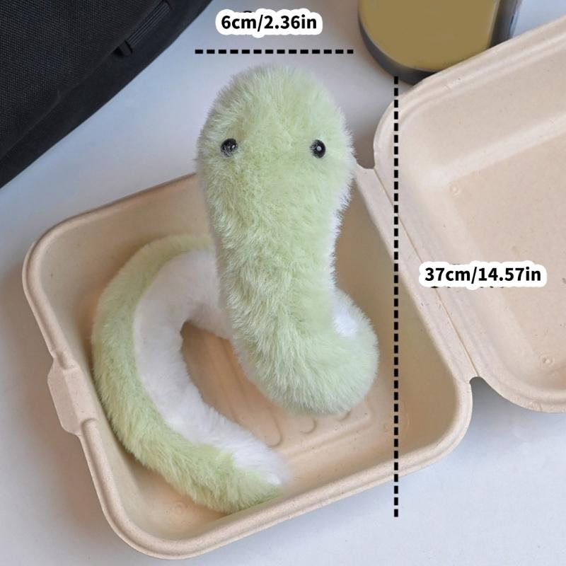 Snake Year Mascots Plushie Stuffed Animal Plush Toy Zodiacs Snake Plush Dolls Little Snake Ornament for Home Decorations